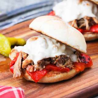 Instant Pot Italian Pulled Chicken Sandwich