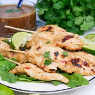 Chicken Skewers with Peanut Sauce