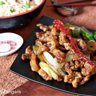 Pork Stir Fry with Garlic, Onions and Chilli