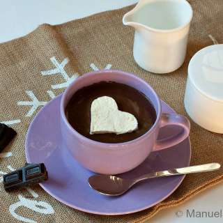 Italian style Hot Chocolate with Whipped Cream