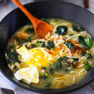 Ramen with Spinach and Poached Egg