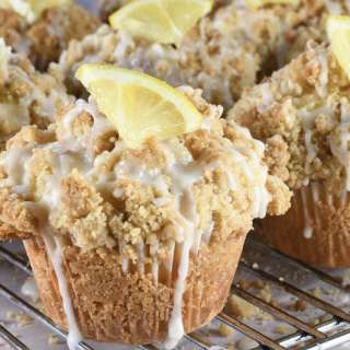 Lemon Crumb Muffins with Lemon Glaze