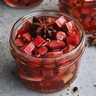 Quick Pickled Rhubarb