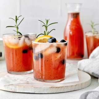 Sangria in Rosé, Bourbon, and Blue