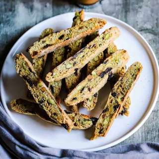 Biscotti with Pistachios and Dried Cherries