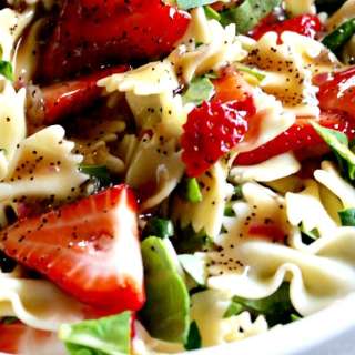 Strawberry Spinach Pasta Salad