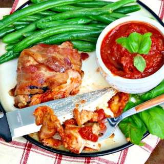 Bacon Wrapped Cheese Stuffed Chicken