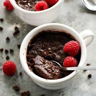 Gooey Chocolate Mug Cake for Two