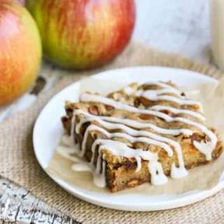 Whole Wheat Apple Bars with Cinnamon Chips and Cardamom Glaze
