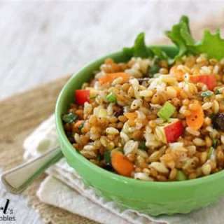 Three-Grain Salad with Sweet Red Onion Dressing