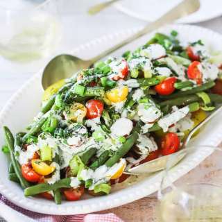 Green Bean and Tomato Salad with Scallion Dressing