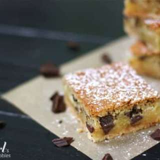 Chess Pie Bars with Dark Chocolate