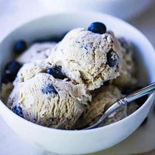 Homemade Blueberry Ice Cream