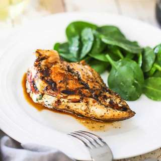 Caprese Stuffed Chicken with Balsamic Glaze