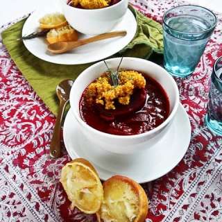 Beetroot & Maitake Stew with Turmeric Quinoa