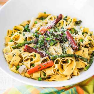 Pappardelle with Seasonal Vegetables