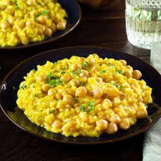 Saffron Chickpea Risotto