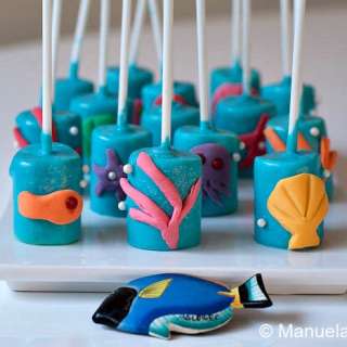 Sea Marshmallow Pops