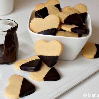 Shortbread and Chocolate Hearts