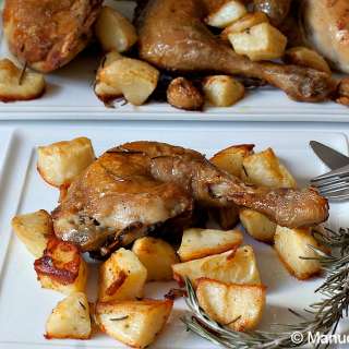 Roasted Chicken with potatoes - Polla al Forno con Patate