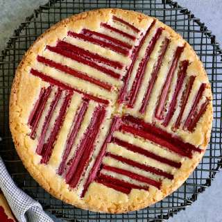 Rhubarb Custard Cake