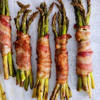 Air Fryer Bacon Wrapped Asparagus