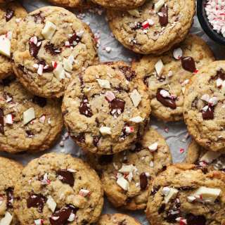 Chocolate Chip Candy Cane Cookies