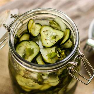 Mom’s Refrigerator Sweet Pickles