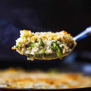 Broccoli Casserole with Cheddar and Rice