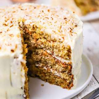 Carrot Cake with Coconut and Macadamia Nuts