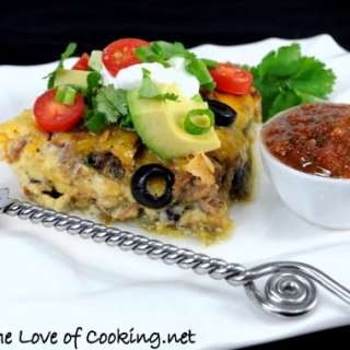 Shredded Beef Chile Relleno Casserole