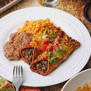 Beef Enchiladas with Red Sauce