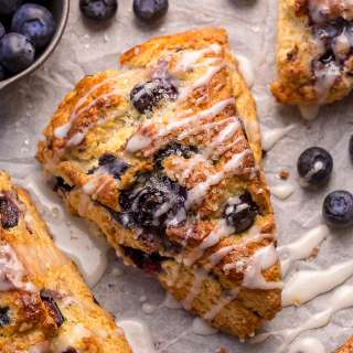 Classic Bakery-Style Blueberry Scones