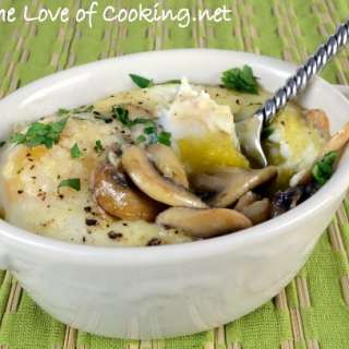 Baked Egg with Mushrooms and Parmesan