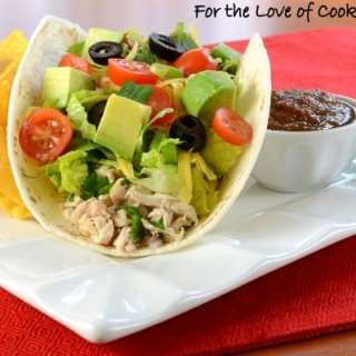 Chicken Soft Tacos with Avocado and Sharp Cheddar