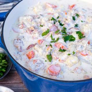 Keto Clam Chowder - New England Style Low Carb Recipe