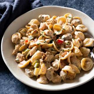 Creamy Chicken and Chorizo Pasta (no tomato)