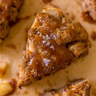 Salted Caramel Apple Scones