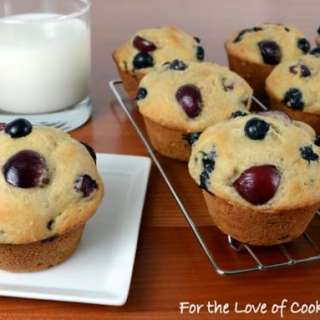 Cherry and Blueberry Muffins