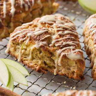 Apple Scones with Maple Glaze