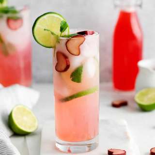 Rhubarb Mojitos