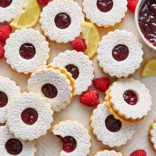 Lemon Raspberry Sandwich Cookies
