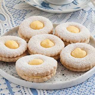 Low Fodmap Mandarin Curd Shortbread Cookies