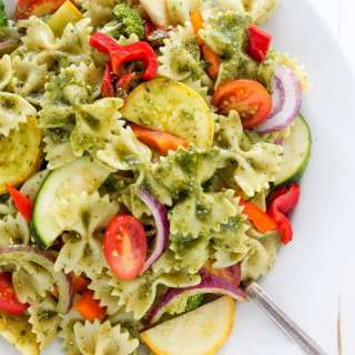 20-Minute Rainbow Veggie Pasta Salad