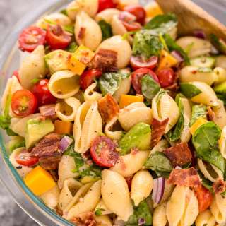 Avocado BLT Pasta Salad