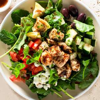 Ras el Hanout Grilled Chicken Salad with Sumac Dressing