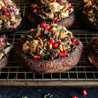 Turkey Wild Rice Stuffed Portobello Mushrooms