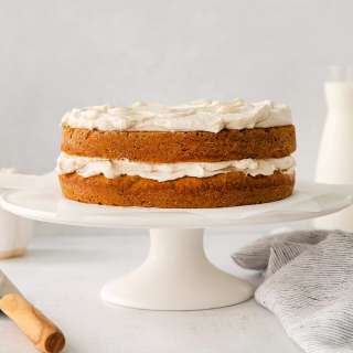 Pumpkin Layer Cake with Creamy Cinnamon Whip
