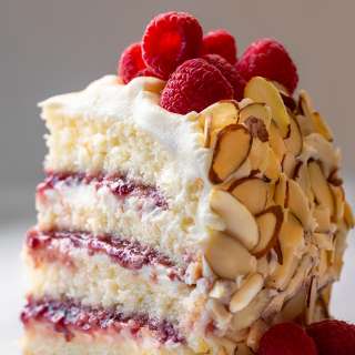 White Chocolate Raspberry Cake with White Chocolate Buttercream