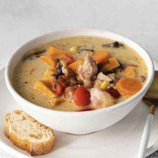Smoked Turkey Chowder with Sweet Potatoes